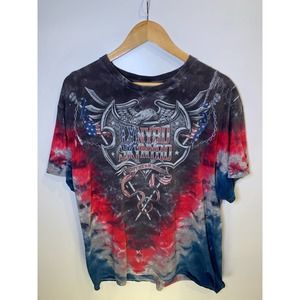 Y2K Delta Lynard Skynard tiedie graphic tee